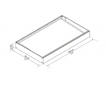 Palram-Canopia Tür Vordach SOPHIA 1600 (160x95x17cm) Weiß 4mm Weiß Opal